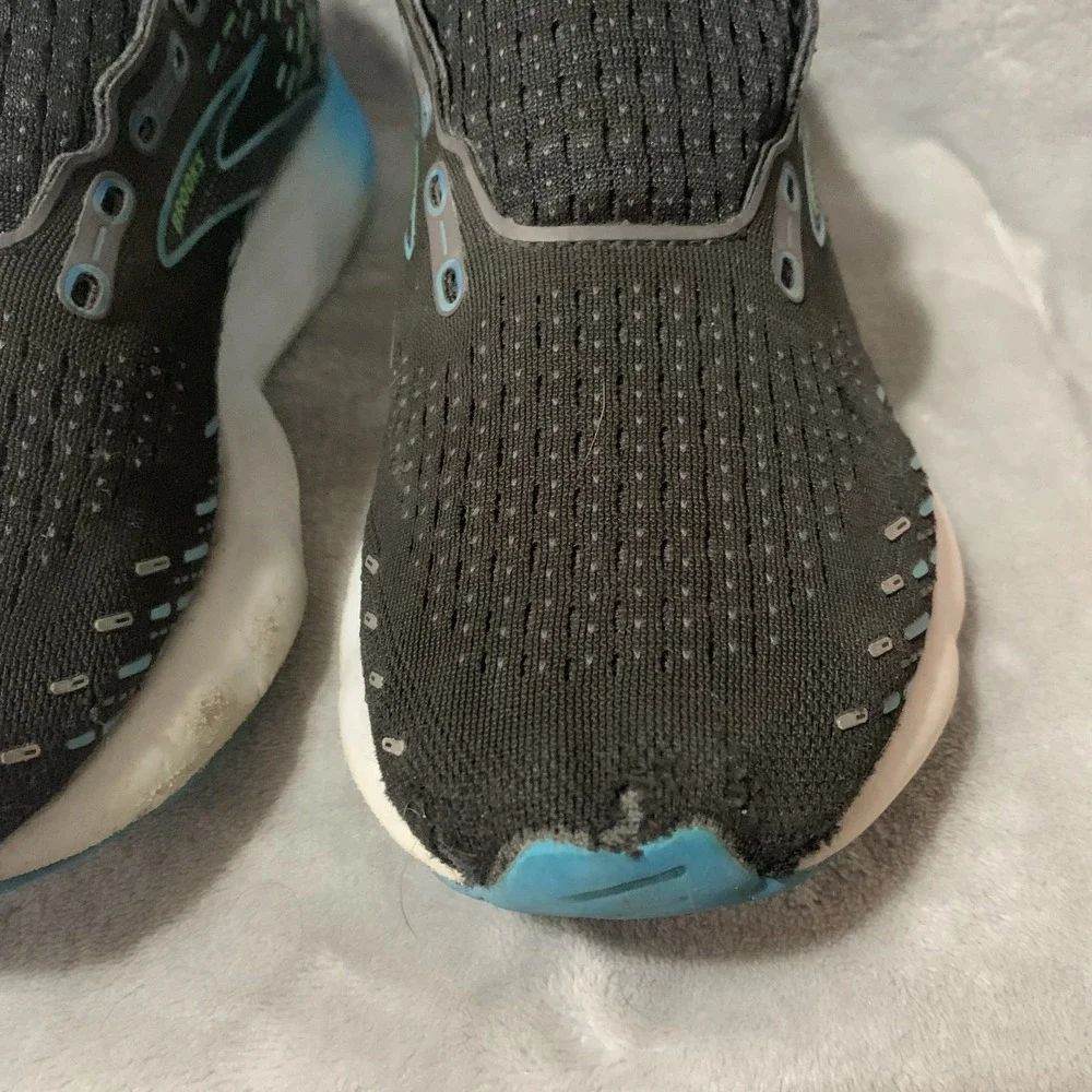 Brooks Glycerin 20 Men's Running Shoes 10 Black Blue Green Athletic Sneakers‎